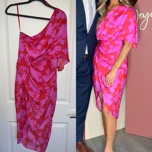 DO+BE red and pink floral dress